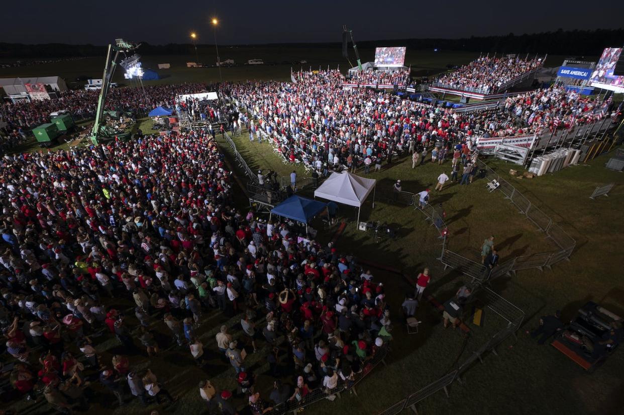 Many Americans, many of them Republicans, seek leaders who would violate basic principles of democracy. <a href="https://newsroom.ap.org/detail/TrumpRally/f347757471f444fa94616d07038d354e/photo" rel="nofollow noopener" target="_blank" data-ylk="slk:AP Photo/Ben Gray;elm:context_link;itc:0;sec:content-canvas" class="link ">AP Photo/Ben Gray</a>