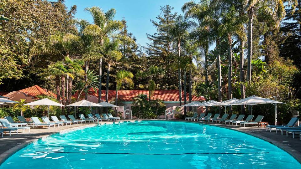 The pool at the Hotel Bel-Air, voted one of the best city hotels in the United States
