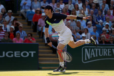 Tennis - WTA Premier & ATP 250 - Nature Valley International - Devonshire Park, Eastbourne, Britain - June 25, 2018 Britain's Andy Murray in action during his first round match against Switzerland's Stan Wawrinka Action Images via Reuters/Paul Childs