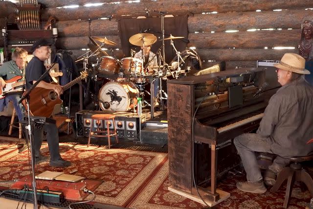 <p>neilyoungchannel/Youtube</p> Neil Young and band Crazy Horse in "A Band, A Brotherhood, A Barn"