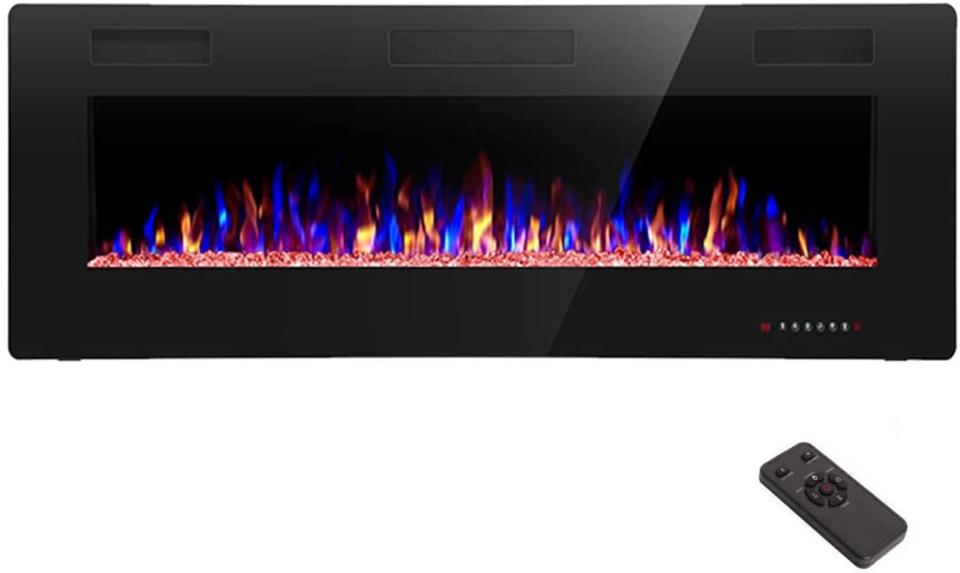 electric fireplace - R.W. Flame 50-inch wall-mounted electric fireplace with remote