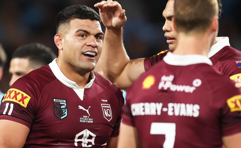 David Fifita, pictured here in State of Origin in 2023.