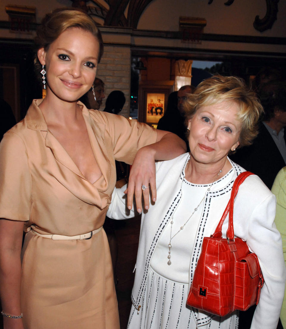 Katherine Heigl and mother Nancy Heigl during 
