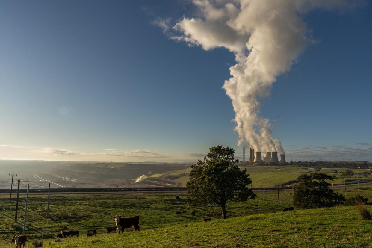 <span>Coal-fired power stations such as Loy Yang helped contribute to an increase in greenhouse gas emissions from the energy sector, according to Aemo.</span><span>Photograph: Asanka Brendon Ratnayake/Asanka Brendon Ratnayake for The Guardian</span>