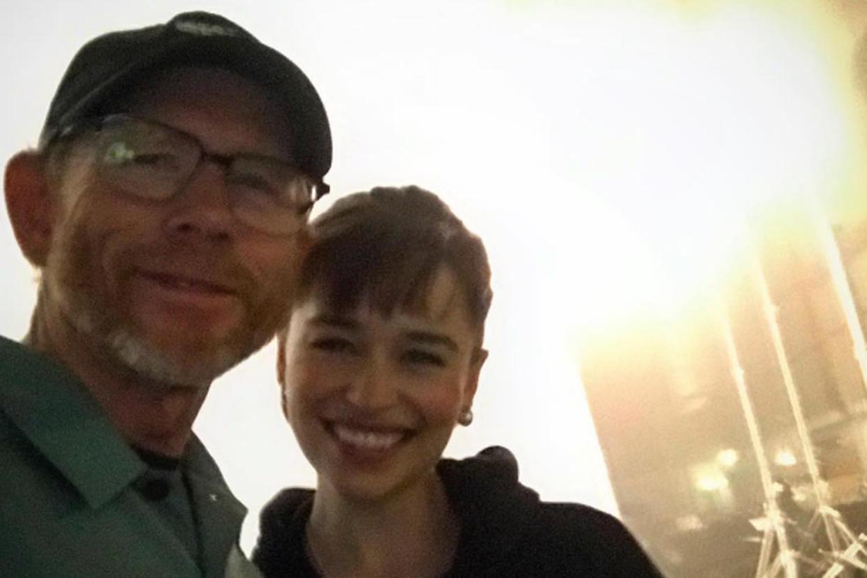 'Terrific': Ron Howard and Emilia Clarke: Instagram/ Ron Howard