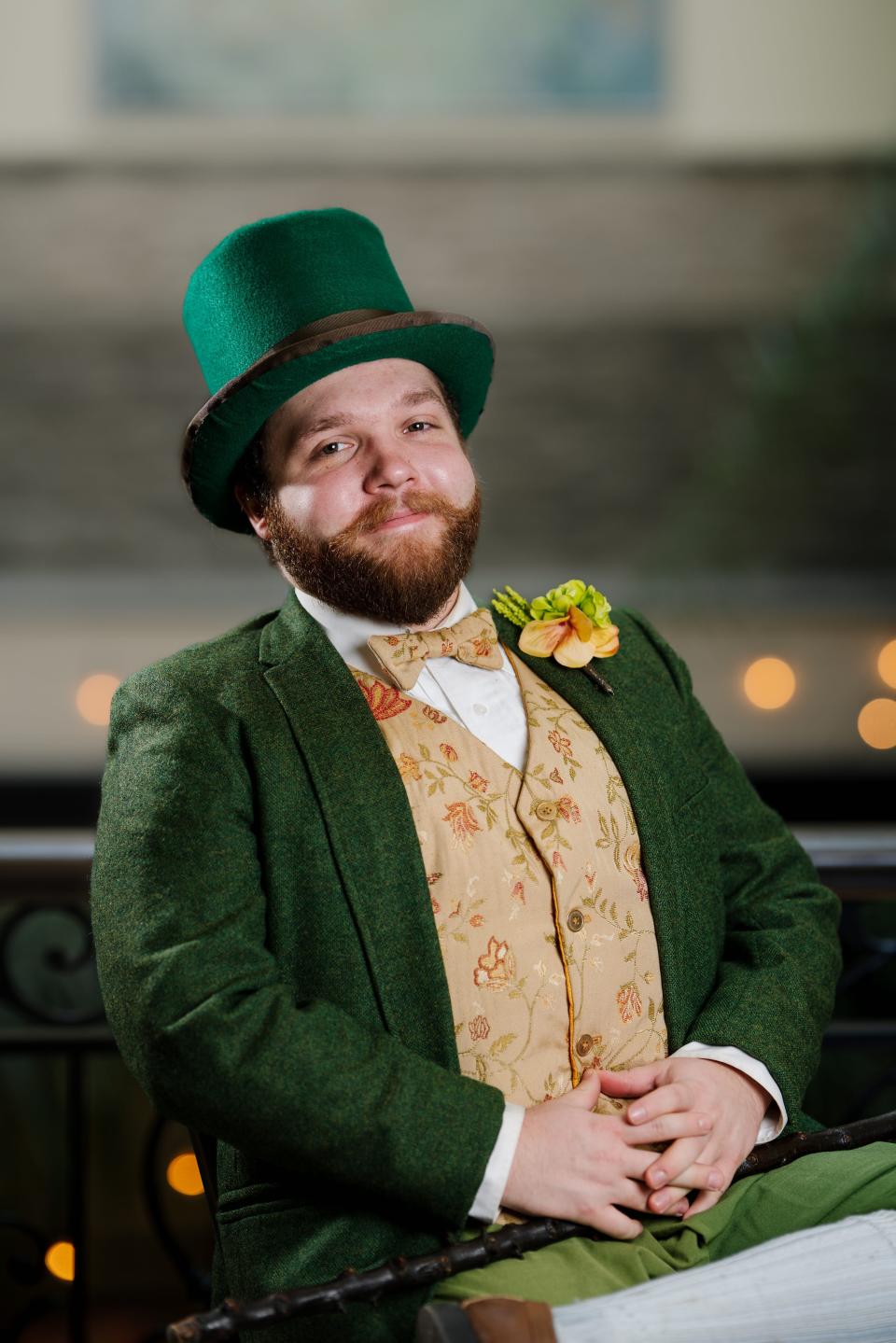In the role of leprechaun, Luke Dowdell of Spencerport will lead off the 2023 Tops Rochester St. Patrick's Day Parade.
