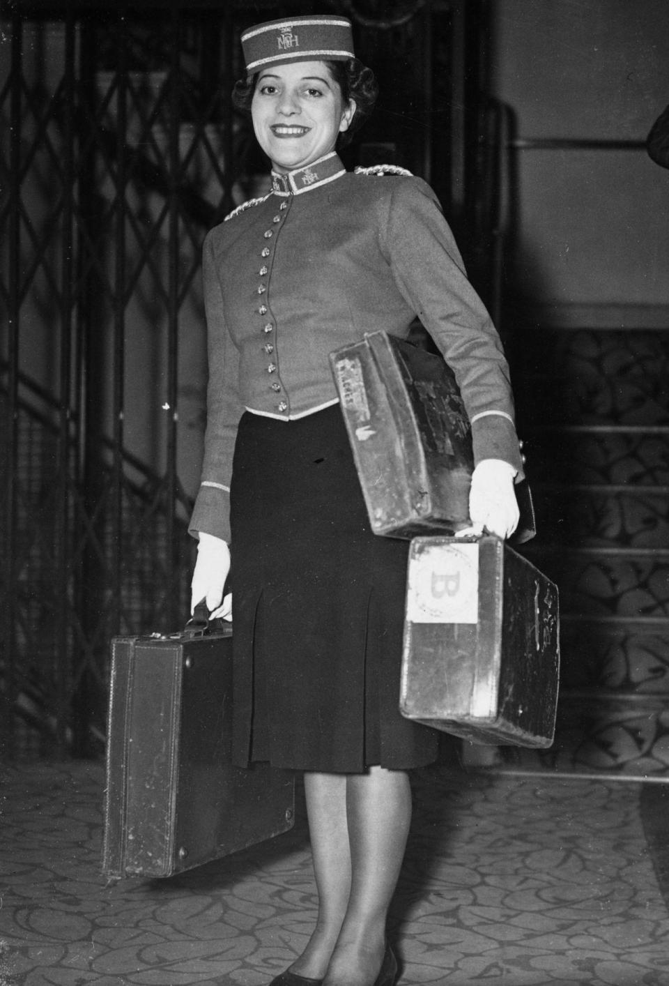 A hotel usherette in 1941.