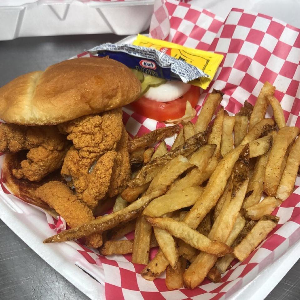 Kravins Restaurant on Winnsboro Road in Monroe offers a variety of menu items, such as the catfish burger.