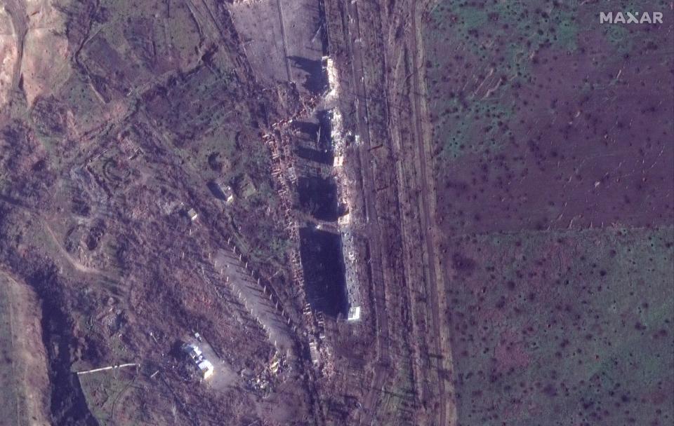 Bakhmut in Ukraine (Satellite image ©2023 Maxar Technologies)