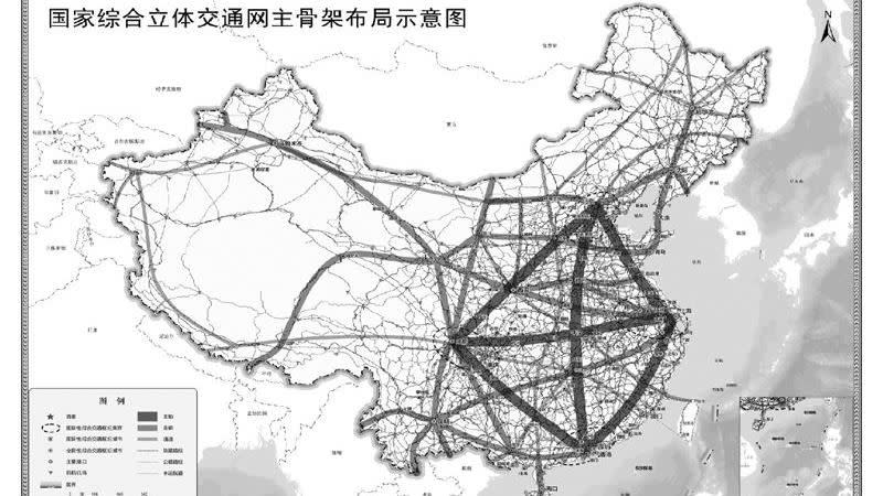 中國發布「國家綜合立體交通網規劃綱要」，其中包括要從福州建高鐵到台北。（圖／翻攝自《中國政府網》）