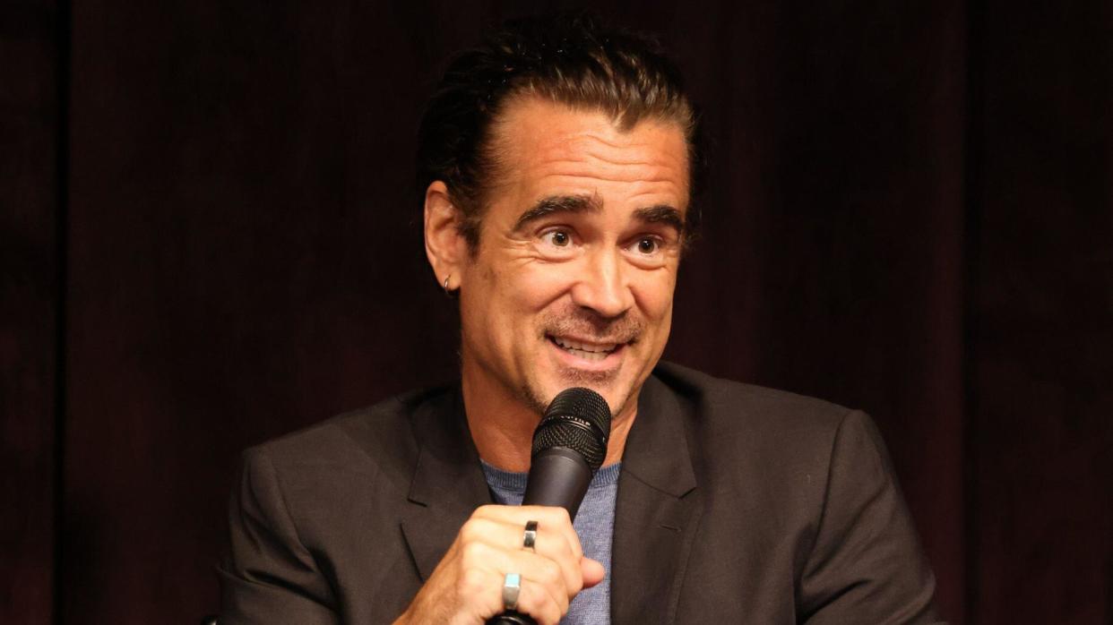 Colin Farrell is completely unrecognisable from his normal self in The Penguin. (Newscom/Alamy Live News)