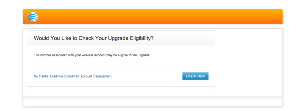 AT&T upgrade eligible