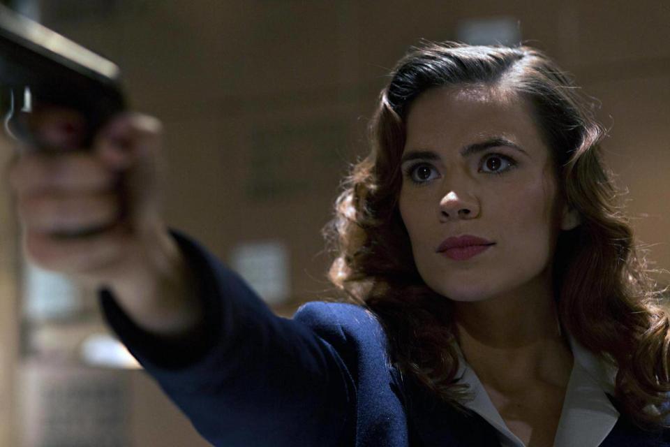 Hayley Atwell in the role of Agent Carter, in Marvel's one-shot short film of the same name (Rex Features)