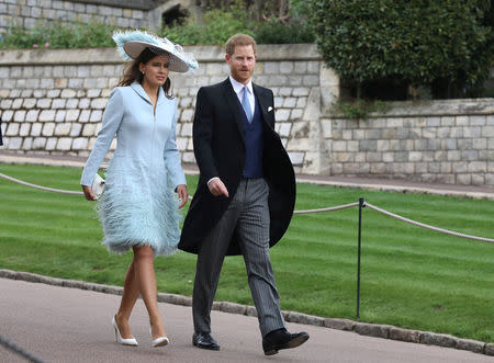 Britain's Prince Harry and Lady Frederick Windsor arrive for the wedding of Lady Gabriella Windsor and Thomas Kingston, at St George's Chapel, in Windsor Castle, near London, Britain May 18, 2019. Steve Parsons/Pool via REUTERS