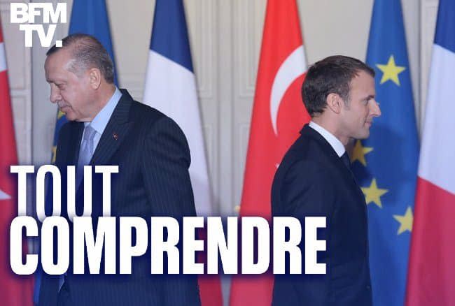 Recep Tayyip Erdogan et Emmanuel Macron lors d'une conférence de presse à l'Elysée en janvier 2018. - Ludovic Marin - Pool - AFP