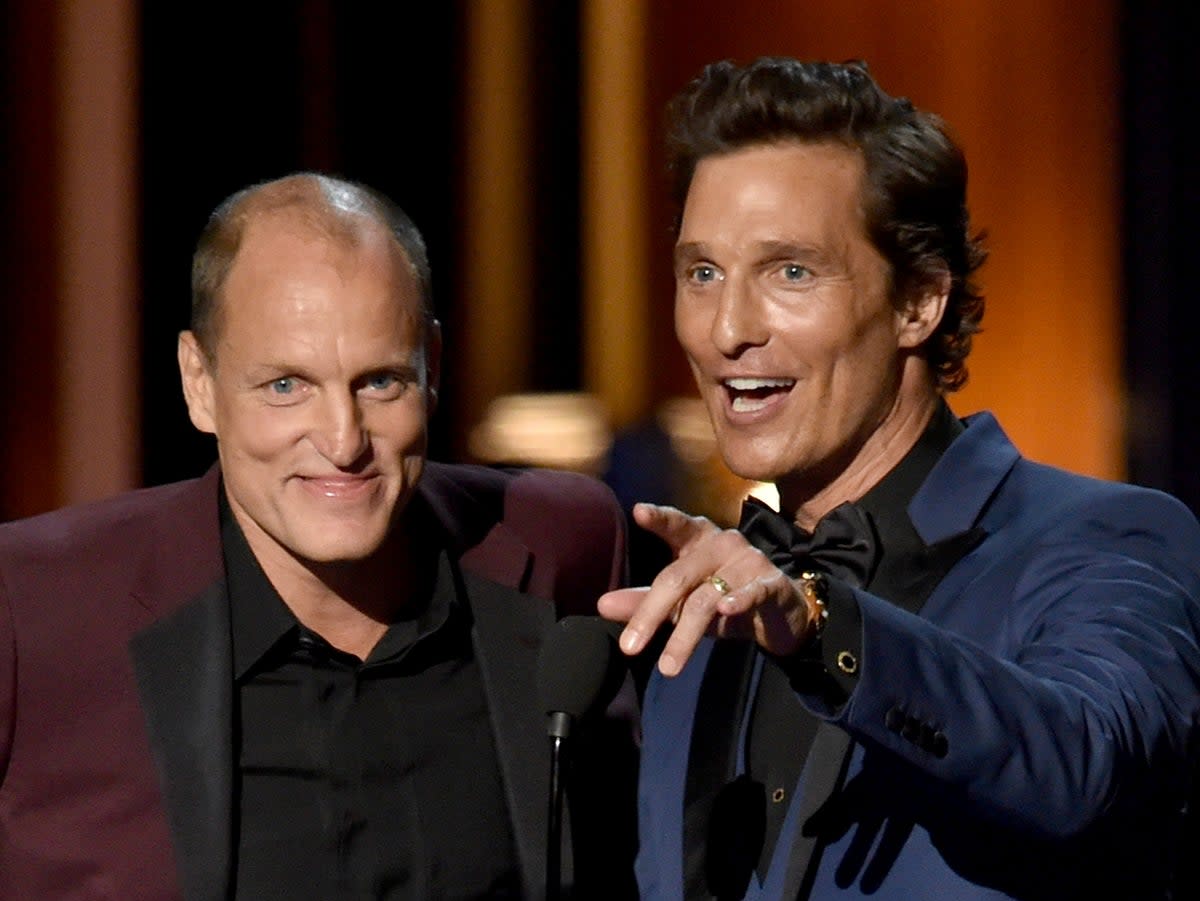Harrelson and McConaughey at the 2014 Emmys (Getty Images)