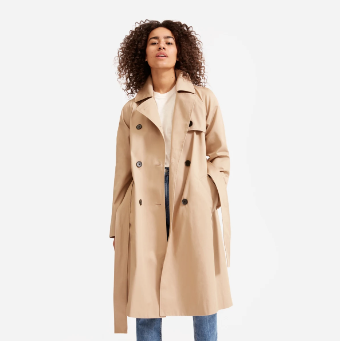 Everlane Modern Trench Coat in khaki