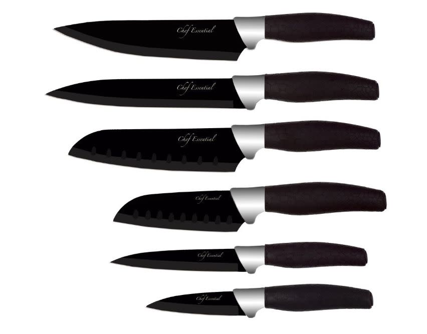 Cut through anything with these assorted ceramic knives. <strong><a href="https://www.amazon.com/Chef-Essential-Piece-Matching-Sheaths/dp/B00ZS720CQ/ref=sr_1_7?s=kitchen&amp;ie=UTF8&amp;qid=1547583411&amp;sr=1-7&amp;keywords=ceramic%2Bknife%2Bset&amp;th=1" target="_blank" rel="noopener noreferrer">Find them here.</a></strong>