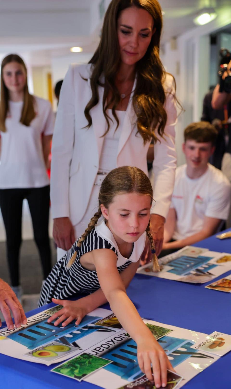 Princess Charlotte and the Duchess of Cambridge take part in an interactive learning experience (Chris Jackson/PA) (PA Wire)