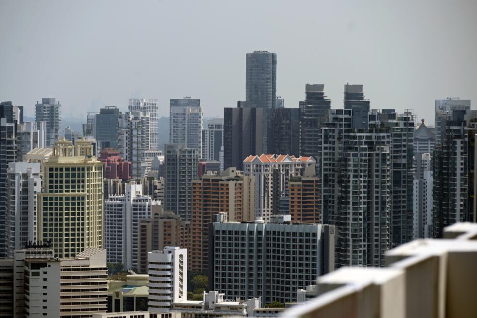 This photograph taken on August 19, 2019 shows an overview of highrise private condominiums in Singapore. - From luxury apartments in Singapore to Malaysian seafront condos, Hong Kongers are increasingly leaving the city to buy property in Southeast Asia, demoralised by increasingly violent protests as well as the China-US trade war. (Photo by Roslan RAHMAN / AFP) / TO GO WITH HongKong-China-SEAsia-politics-unrest-property,FOCUS by Sam Reeves and Catherine Lai (Photo by ROSLAN RAHMAN/AFP via Getty Images)