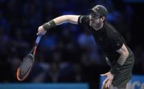 Britain Tennis - Barclays ATP World Tour Finals - O2 Arena, London - 14/11/16 Great Britain's Andy Murray in action during his round robin match against Croatia's Marin Cilic Action Images via Reuters / Tony O'Brien Livepic