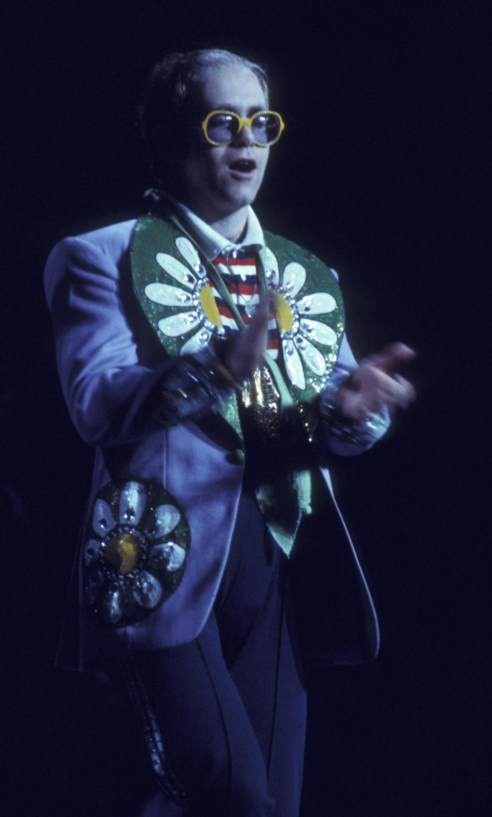 John performing in concert on Aug. 10 at Madison Square Garden in New York City.&nbsp;