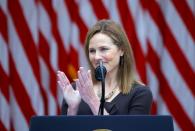 U.S President Donald Trump holds an event to announce his nominee of U.S. Court of Appeals for the Seventh Circuit Judge Amy Coney Barrett to fill the Supreme Court seat