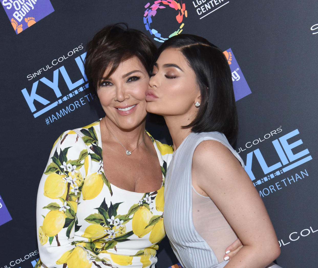 Kris Jenner with her daughter Kylie Jenner at an event on July 14, 2016.