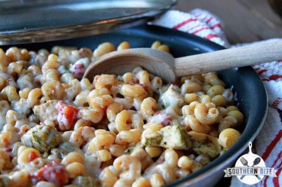 <p>Southern Bite</p><p>This simple meal is filled with Italian flavors.<strong><br></strong></p><p><strong>Get the recipe: <a href="https://southernbite.com/one-pot-pesto-chicken-skillet/" rel="nofollow noopener" target="_blank" data-ylk="slk:One-Pot Pesto Chicken Skillet;elm:context_link;itc:0;sec:content-canvas" class="link ">One-Pot Pesto Chicken Skillet</a></strong></p><p><strong>Related: <a href="https://parade.com/918452/kristamarshall/skillet-meal-recipes-for-busy-weeknights/" rel="nofollow noopener" target="_blank" data-ylk="slk:28 Fuss-Free Skillet Meals;elm:context_link;itc:0;sec:content-canvas" class="link ">28 Fuss-Free Skillet Meals</a></strong></p>