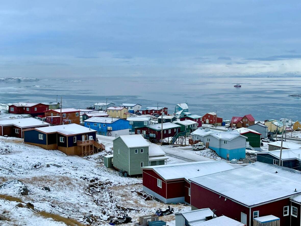 Iqaluit in November 2021. Unionized staff that work for the Iqaluit Housing Authority could walk off the job later this week. (Jane George/CBC - image credit)