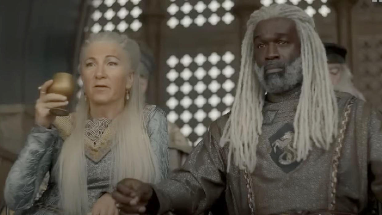  Rhaenys and Corlys in House of the Dragon. 