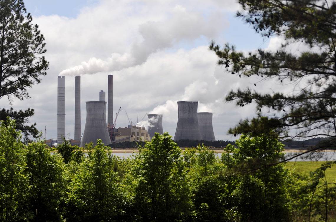 A view of Georgia Power’s Plant Scherer from Luther Smith Road.