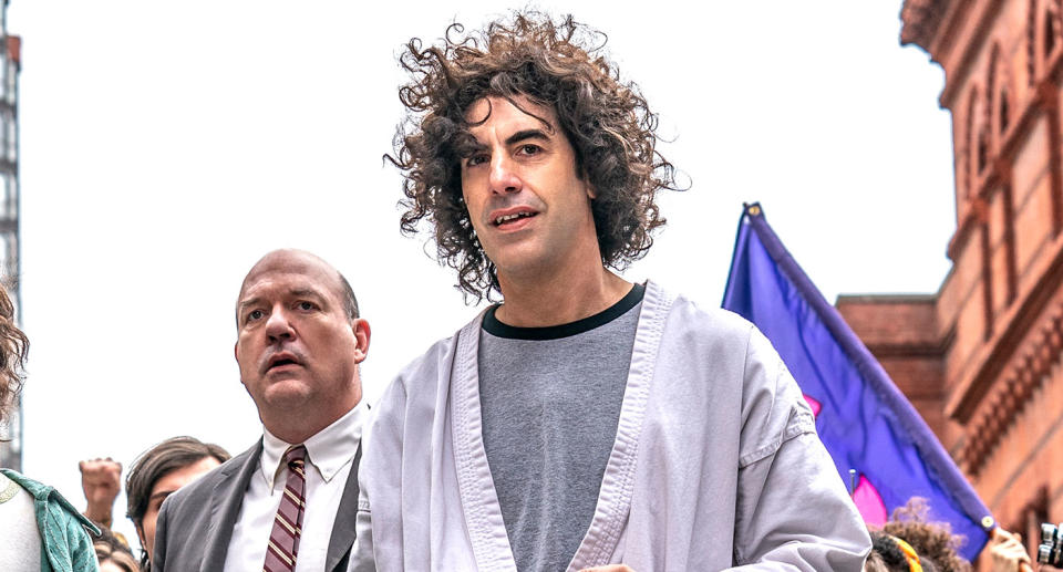 Sacha Baron Cohen in The Trial of the Chicago 7 (Netflix)