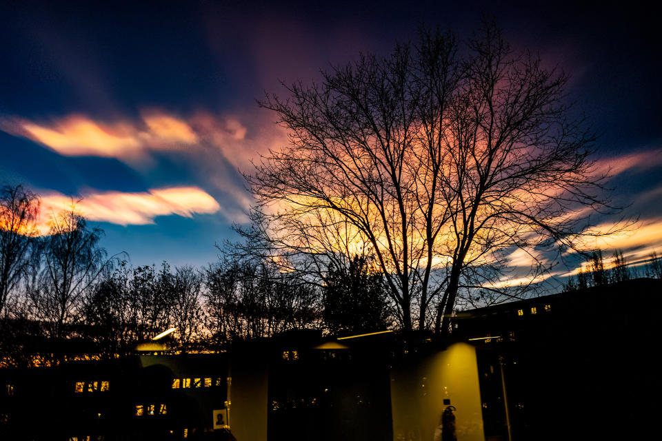 Nacreous clouds above Oslo, Norway.