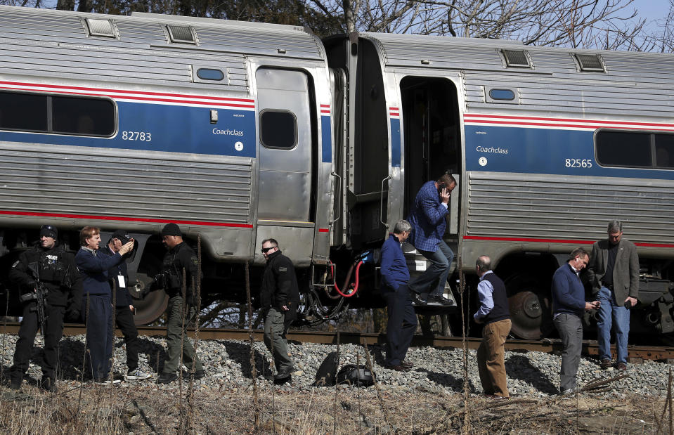 Train carrying GOP lawmakers crashes into garbage truck