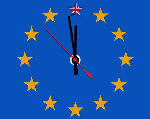 <span class="caption">Alarm call. </span> <span class="attribution"><a class="link " href="https://www.shutterstock.com/image-vector/illustration-clock-brexit-great-britain-leaving-1181478619" rel="nofollow noopener" target="_blank" data-ylk="slk:Sebestyen Balint;elm:context_link;itc:0;sec:content-canvas">Sebestyen Balint</a></span>