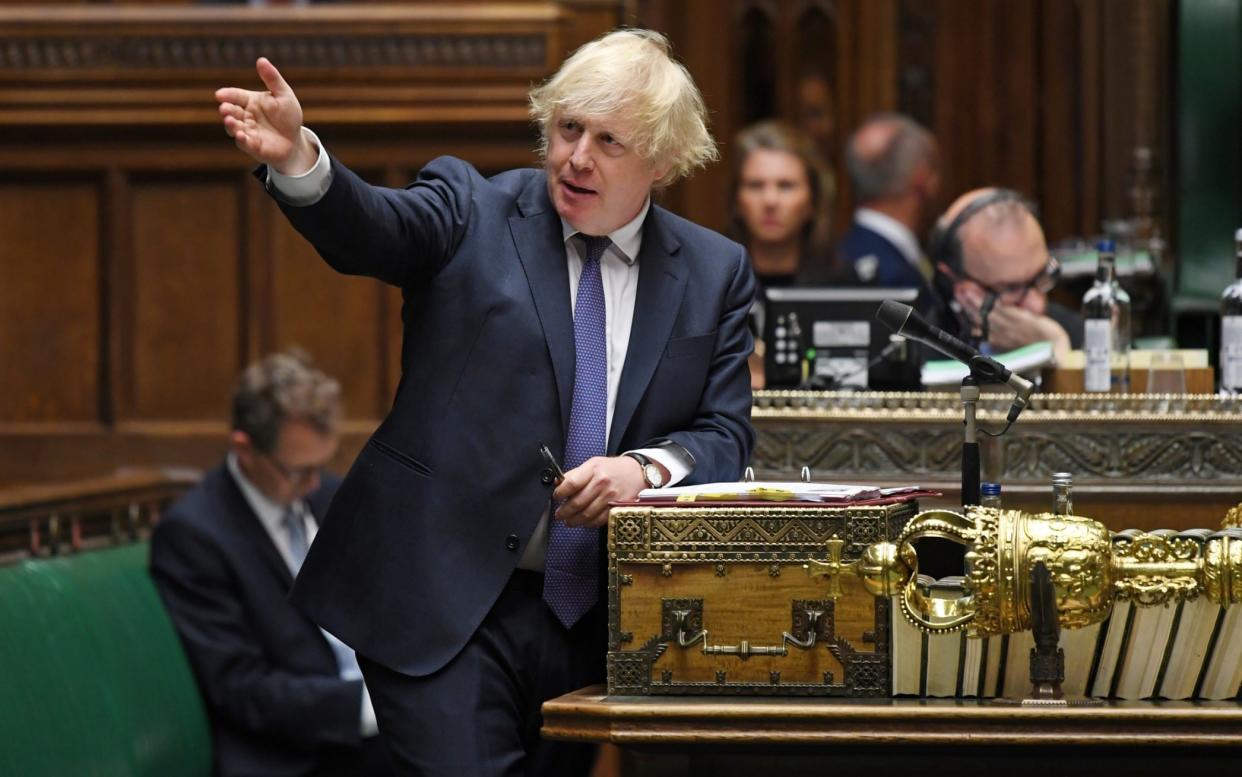 Boris Johnson at the dispatch box - Reuters