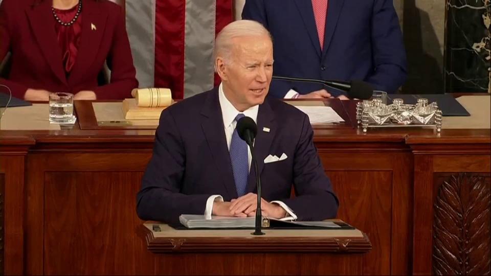 Joe Biden lors du Discours sur l'état de l'Union, le 7 février 2023 - Capture d'écran