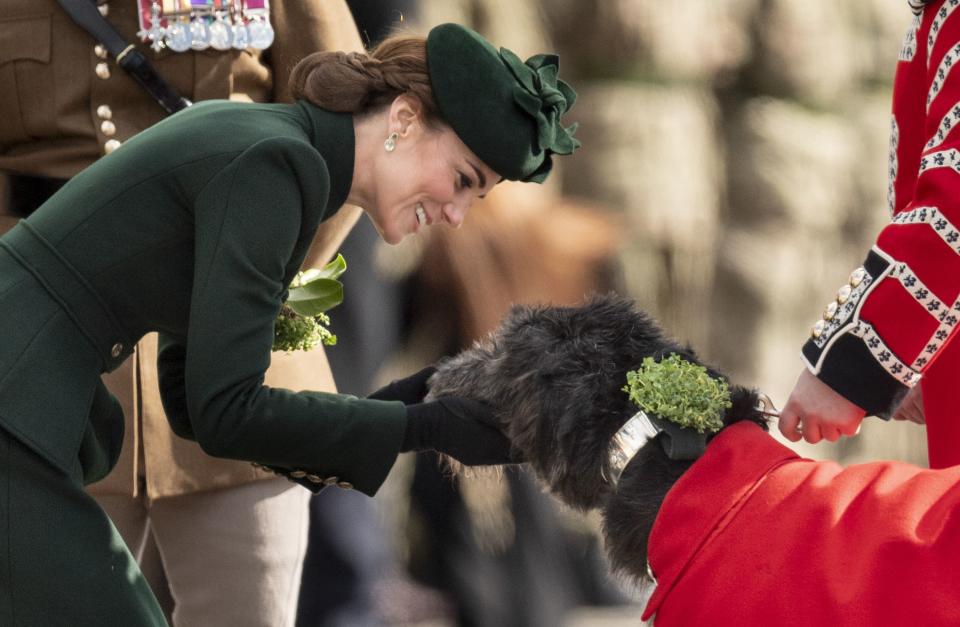 <h1 class="title">The Duke And Duchess Of Cambridge Attend The Irish Guards St Patrick's Day Parade</h1><cite class="credit">Getty</cite>