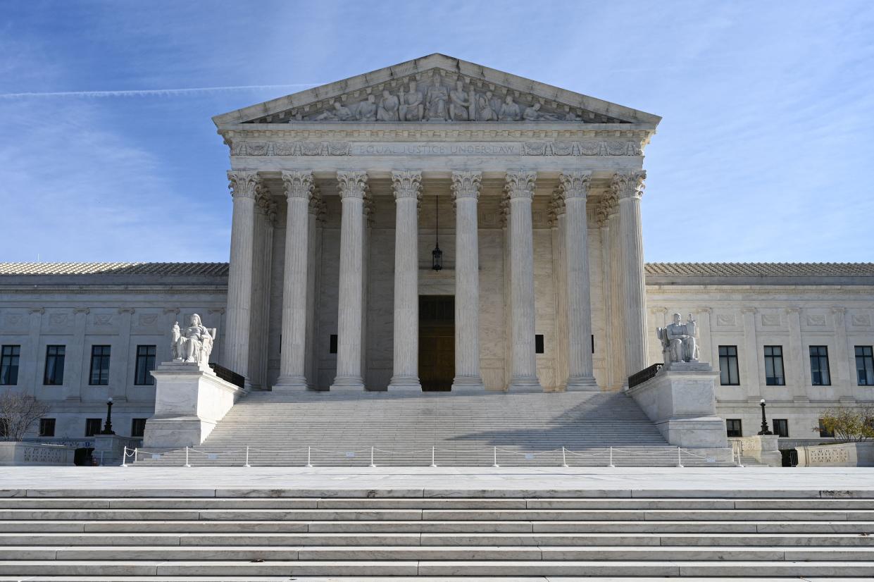 The US Supreme Court in Washington, DC, on December 4, 2022. (Photo by Daniel SLIM / AFP) (Photo by DANIEL SLIM/AFP via Getty Images)