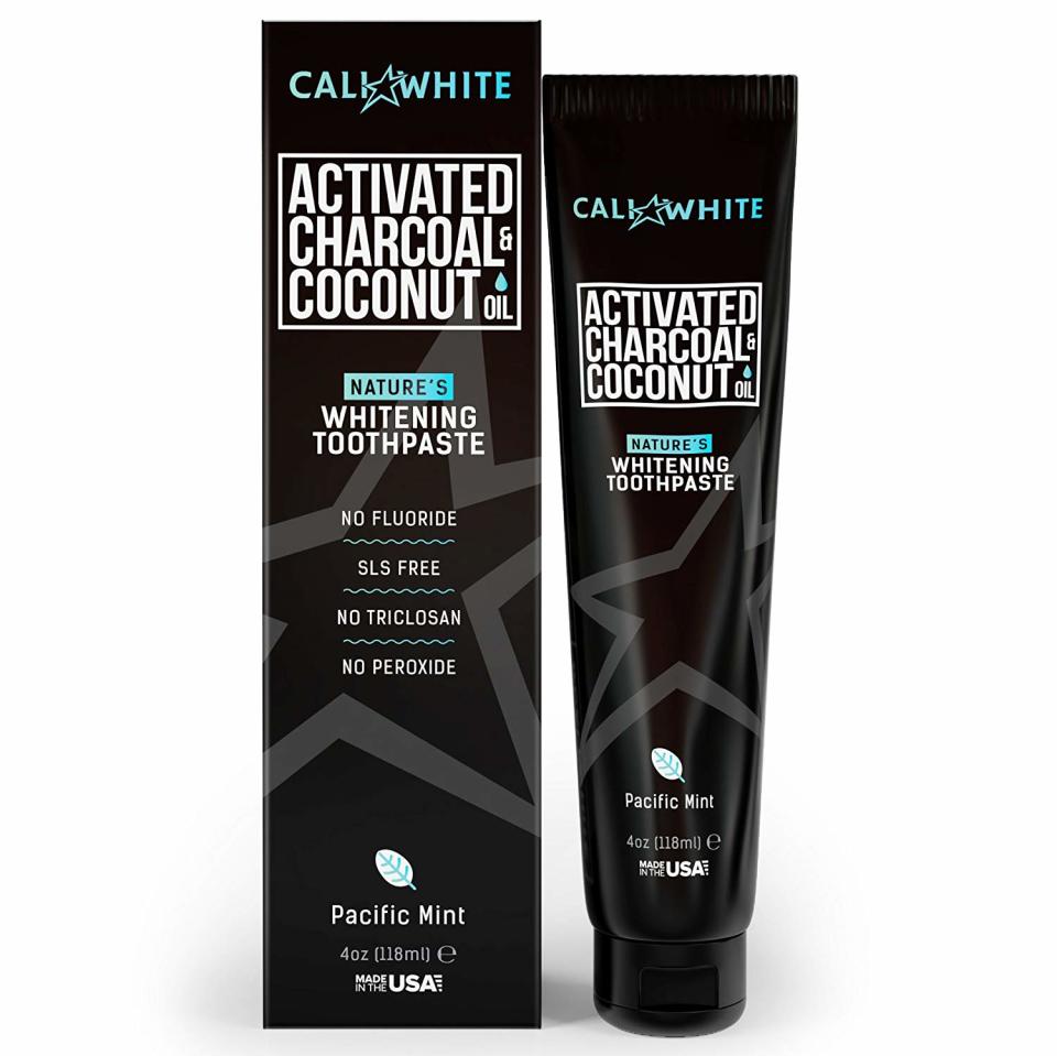 Cali White Activated Charcoal and Organic Coconut Oil Toothpaste. (Photo: Amazon)