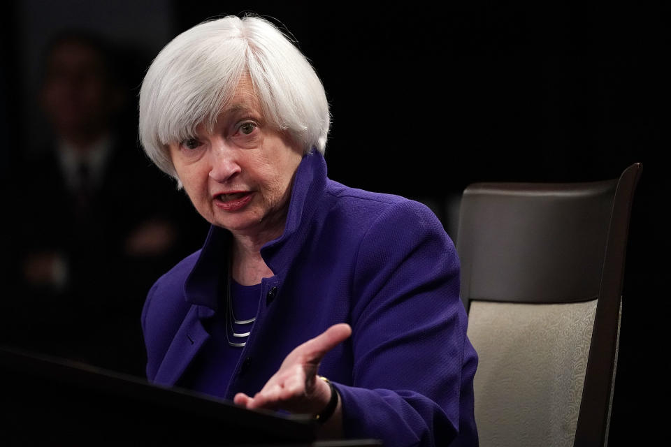 WASHINGTON, DC - DECEMBER 13:  Federal Reserve Chair Janet Yellen speaks during her last news conference in office December 13, 2017 in Washington, DC. Yellen announced that the Federal Reserve is raising the interest rates by a quarter point to 1.5%.  (Photo by Alex Wong/Getty Images)