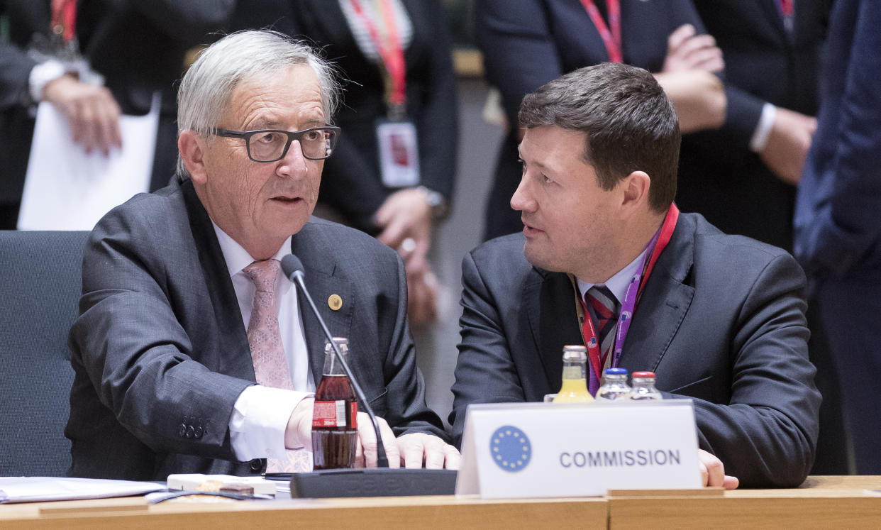 European Commission president Jean-Claude Juncker with his political protégé Martin Selmayr. Photo:Getty