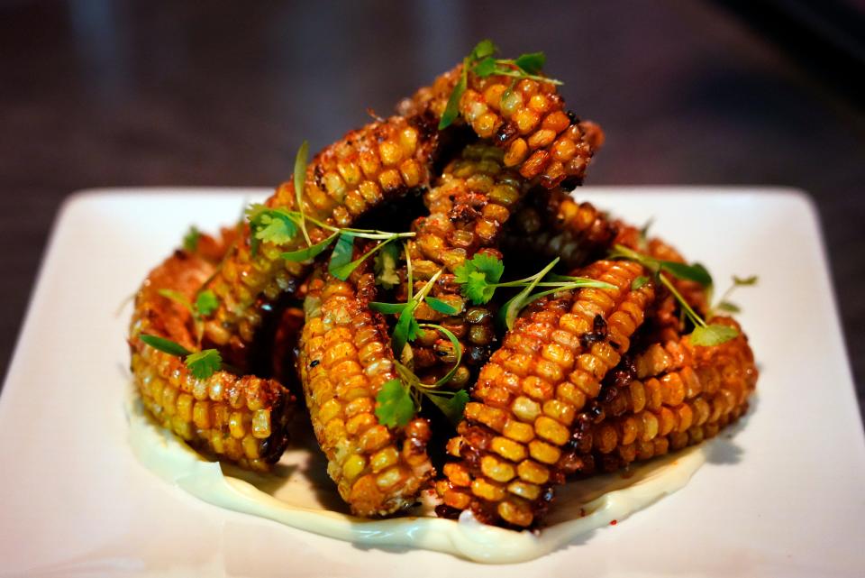 Corn ribs with kewpie mayo at Baru.