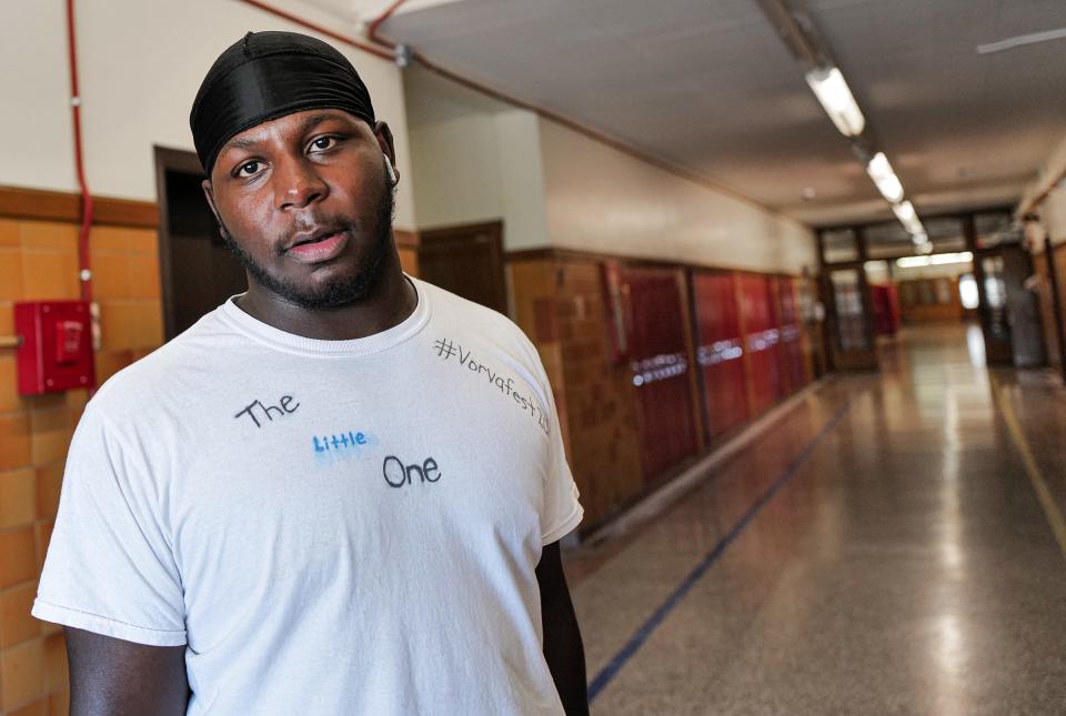 Recent graduate from Sexton High School Dayveon Thomas, plans to get certified and then train to be a firefighter Friday, June 17, 2022.