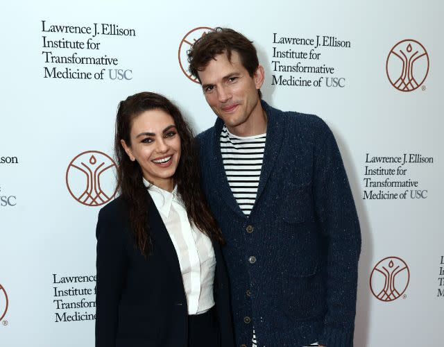 LOS ANGELES, CALIFORNIA – SEPTEMBER 28: Mila Kunis and Ashton Kutcher attend the Grand Opening of the Lawrence J. Ellison Institute on September 28, 2021 in Los Angeles, California. (Photo by Matt Winkelmeyer/Getty Images)