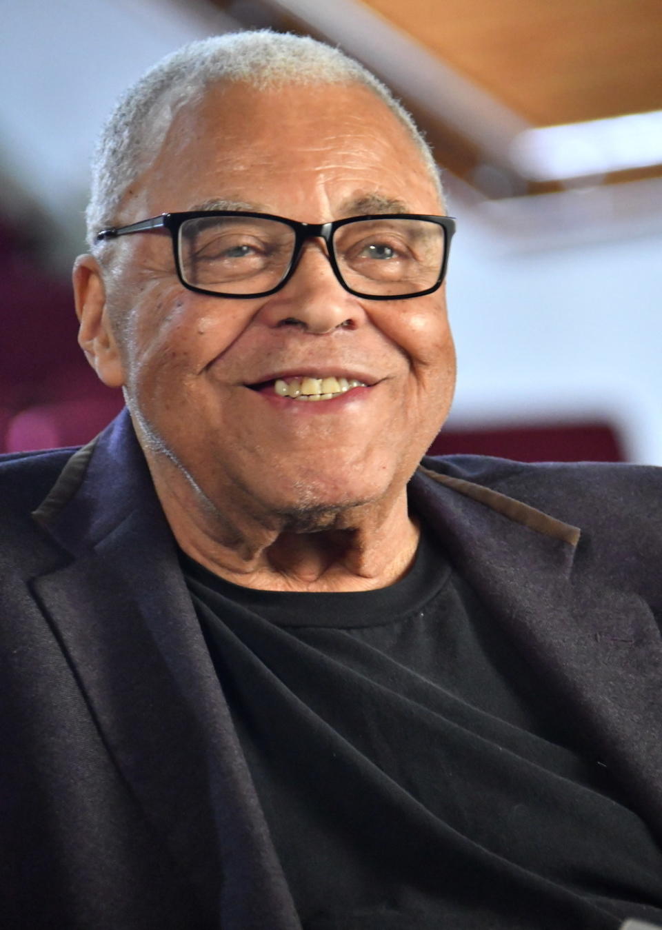 closeup of James Earl Jones smiling