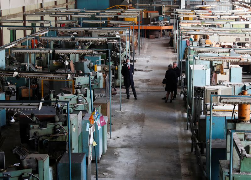 An interior view shows the Burevisnyk state-run military plant in Kiev