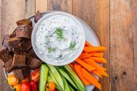 <p>Your veggie platter deserves more than a sad store-bought dip. This easy dill dip comes together in mere minutes and is bright and fresh and makes every veggie sing. Serve it alongside this <a href="https://www.delish.com/cooking/recipe-ideas/a21782346/ultimate-chip-and-dip-platter-recipe/" rel="nofollow noopener" target="_blank" data-ylk="slk:ultimate chips and dip platter;elm:context_link;itc:0;sec:content-canvas" class="link ">ultimate chips and dip platter</a> for the best party spread <em>ever</em>.</p><p>Get the <strong><a href="https://www.delish.com/cooking/recipe-ideas/a29368889/dill-dip-recipe/" rel="nofollow noopener" target="_blank" data-ylk="slk:Dill Dip recipe;elm:context_link;itc:0;sec:content-canvas" class="link ">Dill Dip recipe</a></strong>.</p>