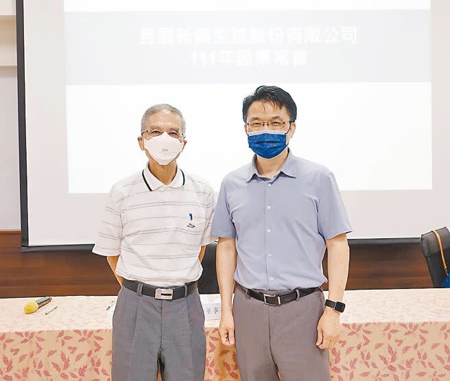 昱展董事長林東和（左）、總經理文永順。	圖／本報資料照片